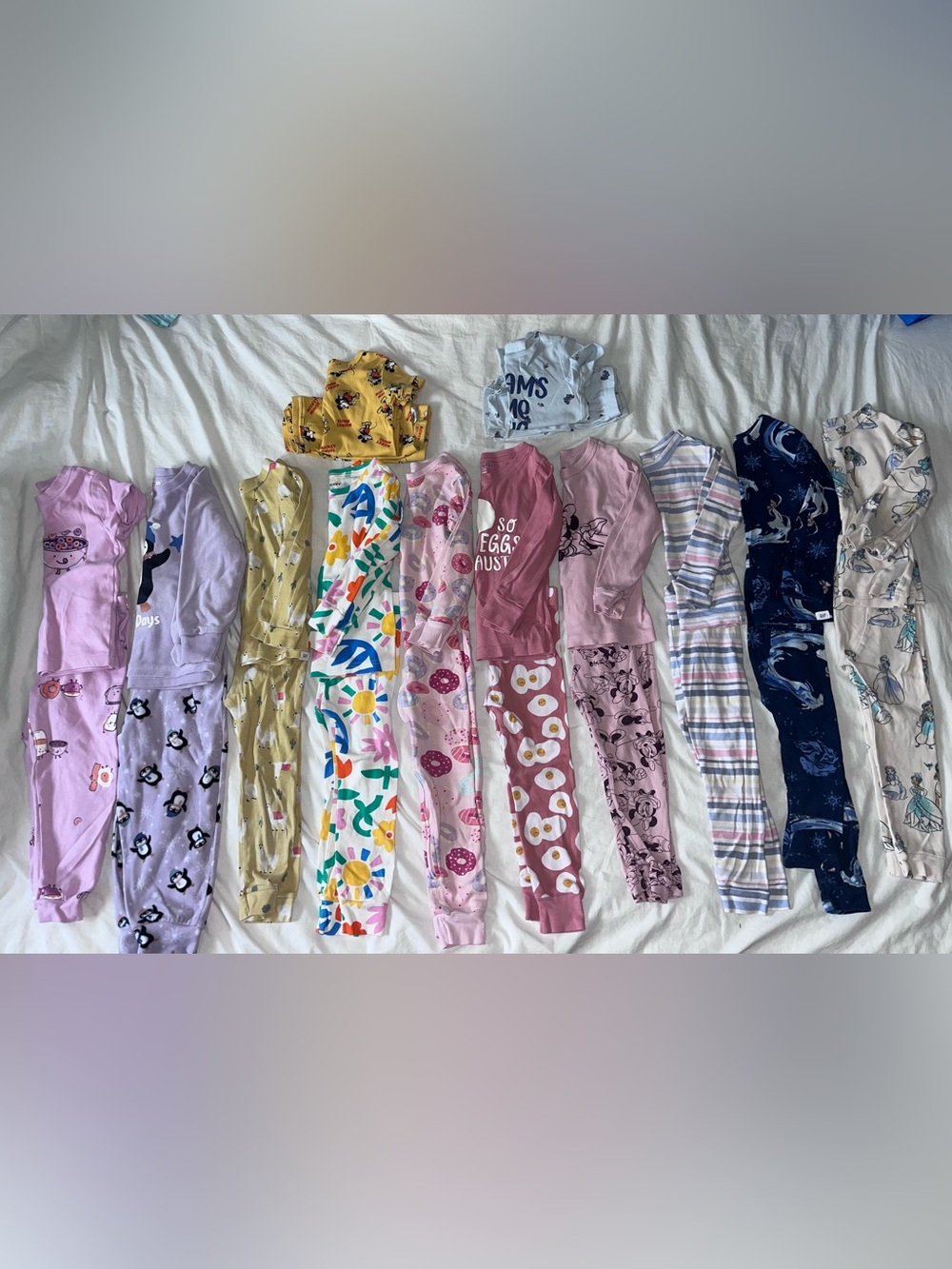 GAP Old Navy 3T Toddler Girl Fall Pyjamas Bundle Lot 12